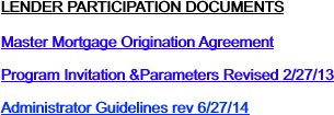 LENDER PARTICIPATION DOCUMENTS